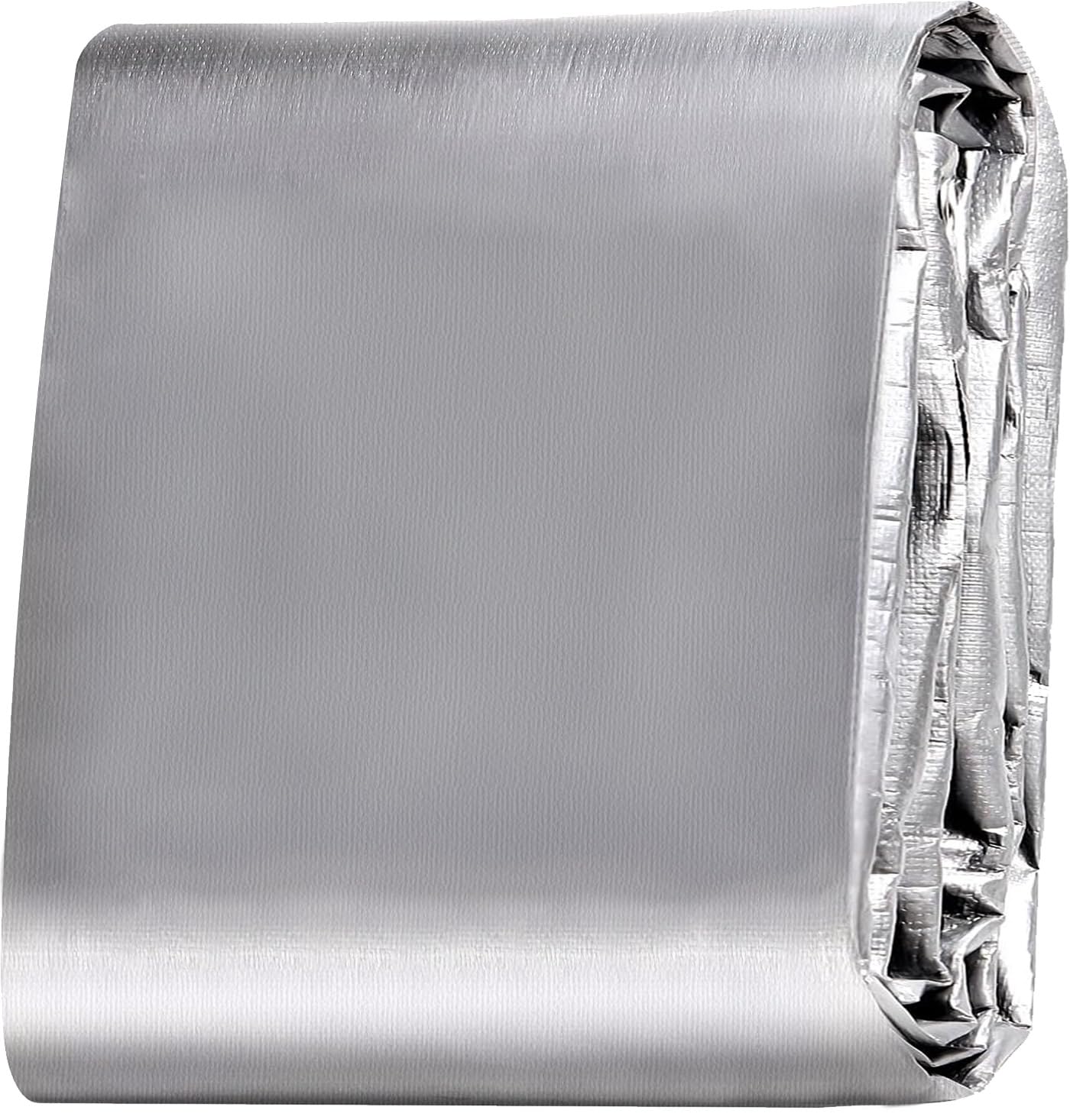 Silber Abdeckplane mit Ösen,UV-Stabilisiert Gewebeplane Schutzplane Bootsplane Zeltplane Bauplane,Reißfest Wetterschutzplane,Gartenmöbel Pool Holz Auto Boot