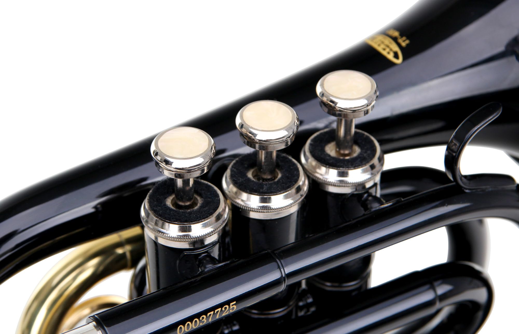 Classic Cantabile Brass TT-400 Trompette de Poche en Sib (laiton, pavillon diamètre : 93 mm, perce : 11,8 mm, accord : Sib, incl. étui léger, embouchure, chiffon de nettoyage, gants) noire