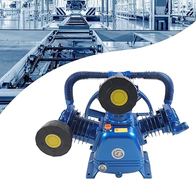 Air Compressor Head Pump, 7.5KW 175psi 10 HP Portable Air Tool Air Compressor Pump, 0.34m3/min Universal Air Compressor Pump Motor Head for Chemical Industry, Light Industry, Textile