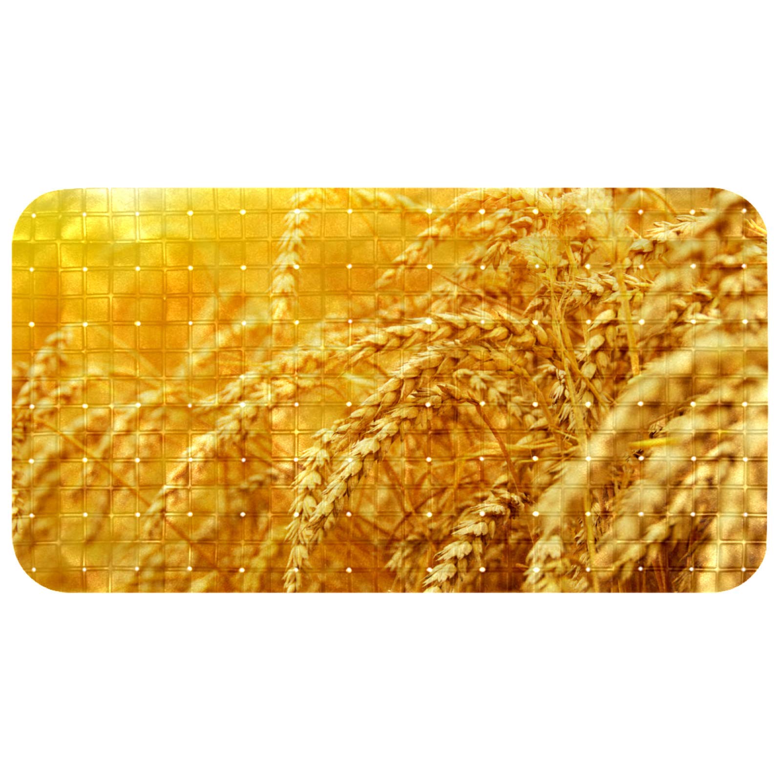 Tapis de bain bébés Bennigiry anti-glisse écologique pour douche jaune enfant