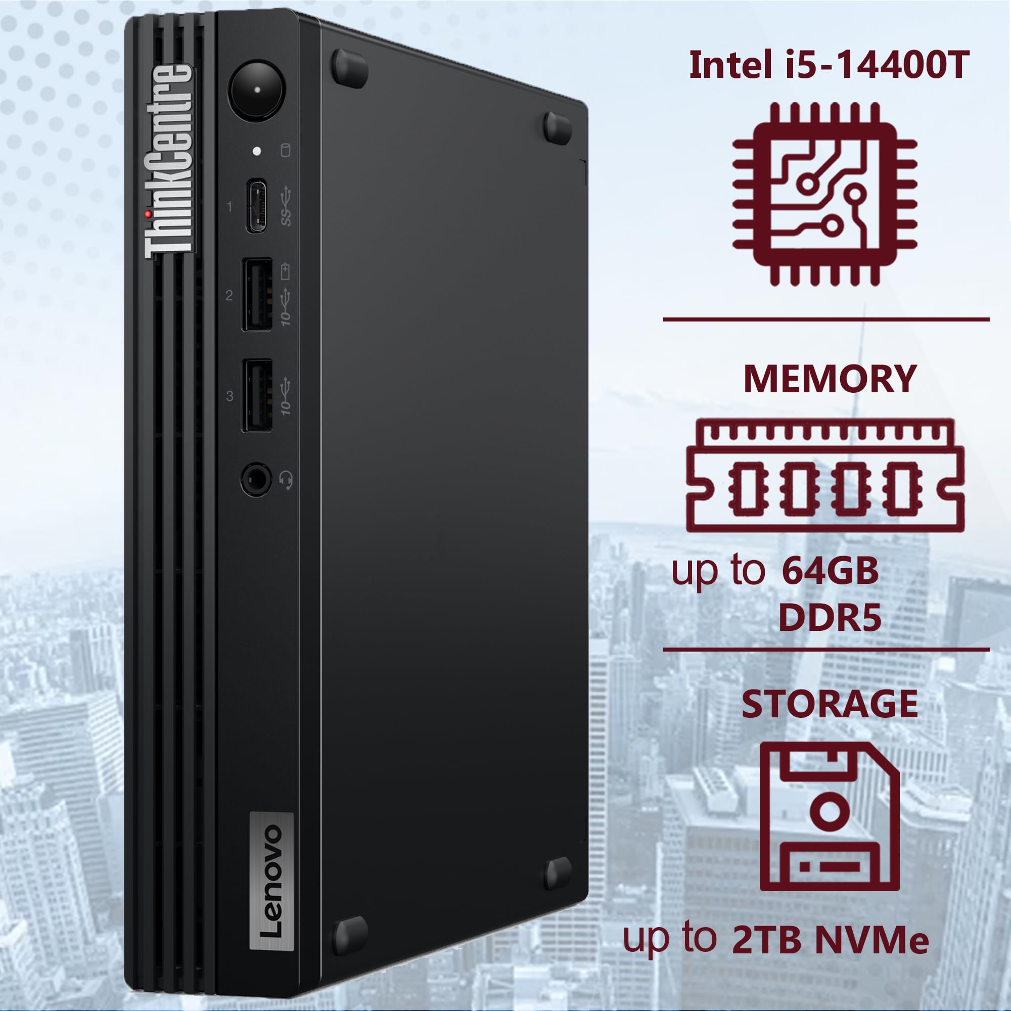 Amazon.com: Lenovo ThinkCentre M70q Gen 5 Tiny 1L Mini