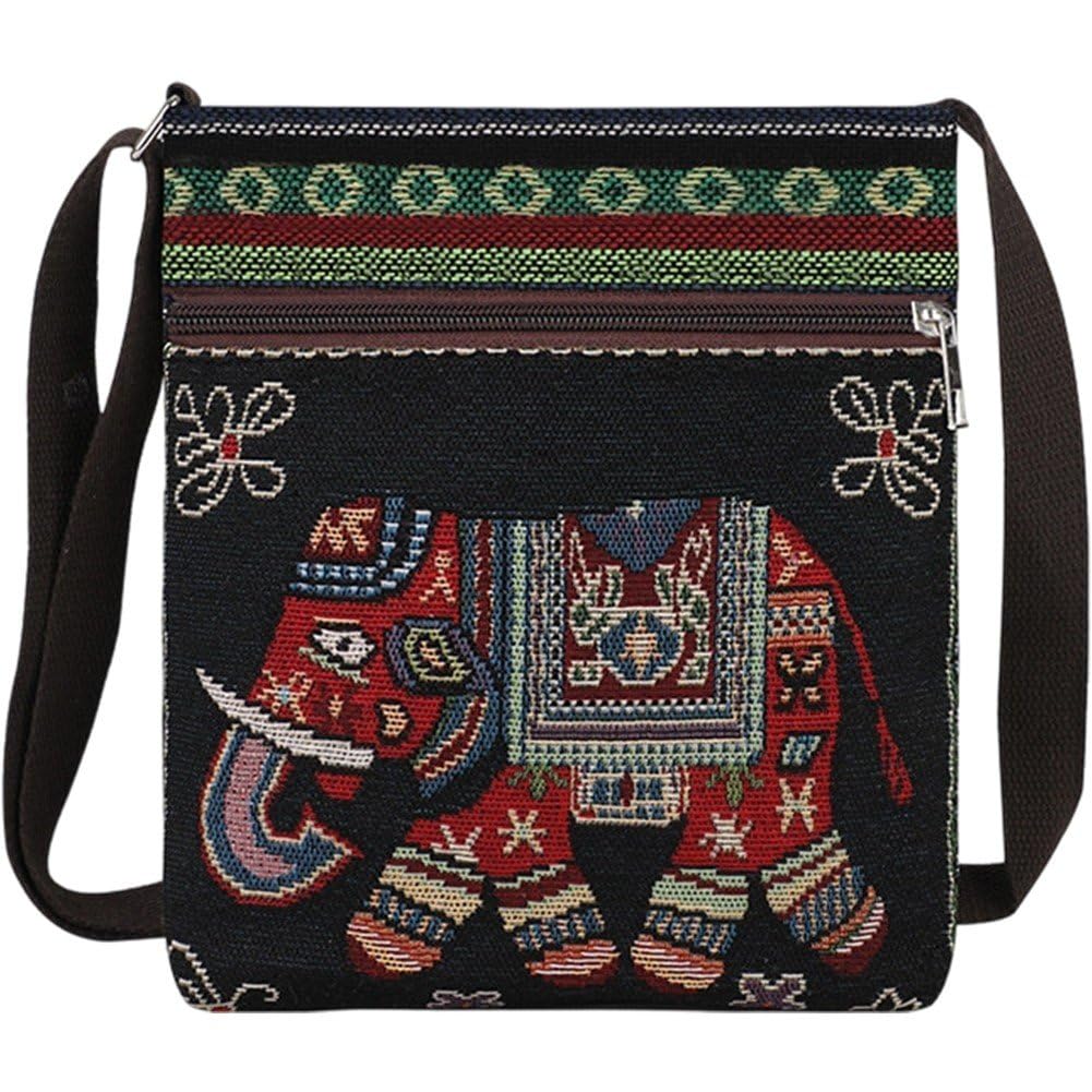 Danlai Ethnic Embroidered Hobo Bag, Vintage Shoulder Purse for Women Daily Travel Shopping and Casual Outfit Match