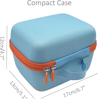 Travel Case for Yoto Player (3rd Generation), Hard Carrying with Pouch Hold up to 20 Cards, Sky and Orange (Case Only)