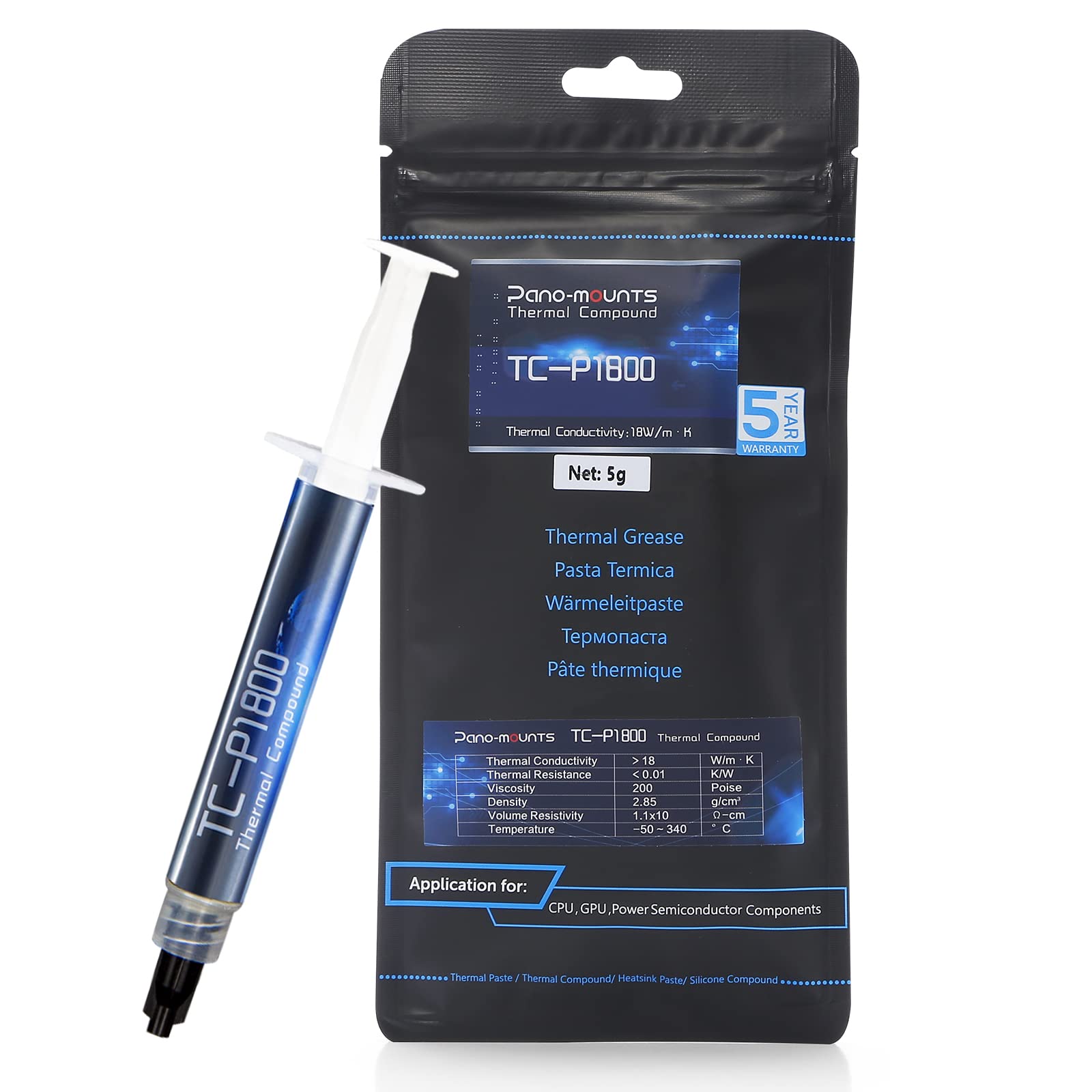 Amazon.com: PANO-MOUNTS 18W/m•K High-Performance CPU/GPU Thermal