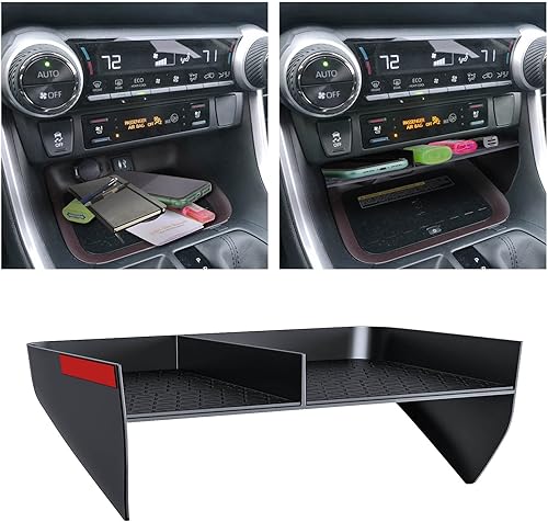 Miniatura 3 de Organizador de consola central mejorado compatible con Toyota RAV4 2025 2024 2023 2022 2021 2020 2019, accesorios interiores, bandeja de