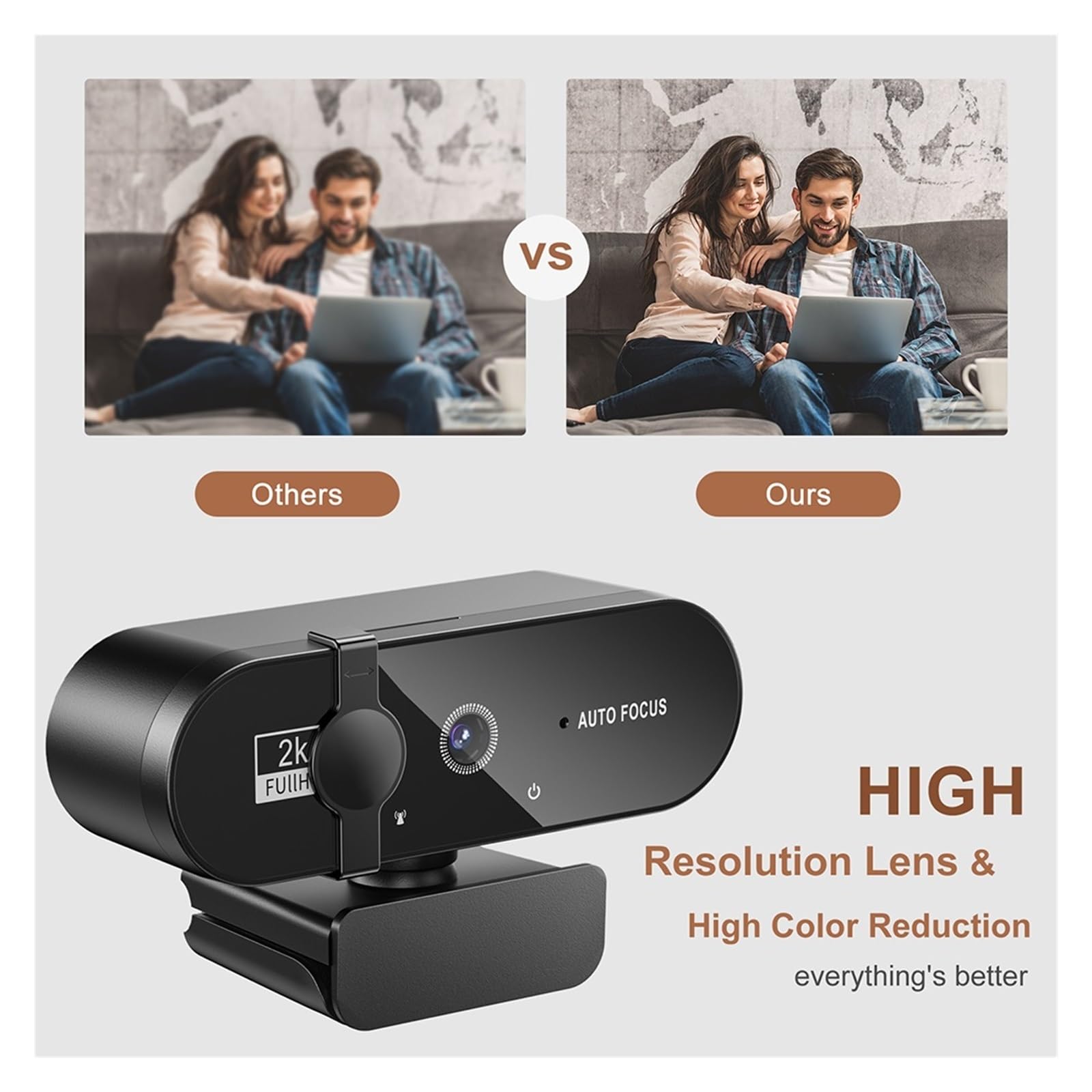 Cámara Web, Webcam 4K 1080P Mini cámara 2K Full HD Webcam con micrófono 15-30fps USB Web CAM for PC Laptop Video Shooting Camera(4K)