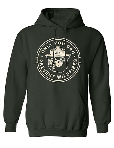 ALLNTRENDS Smokey Bear Hoodie U.S. Forest Service Adult Hooded Sweatshirt