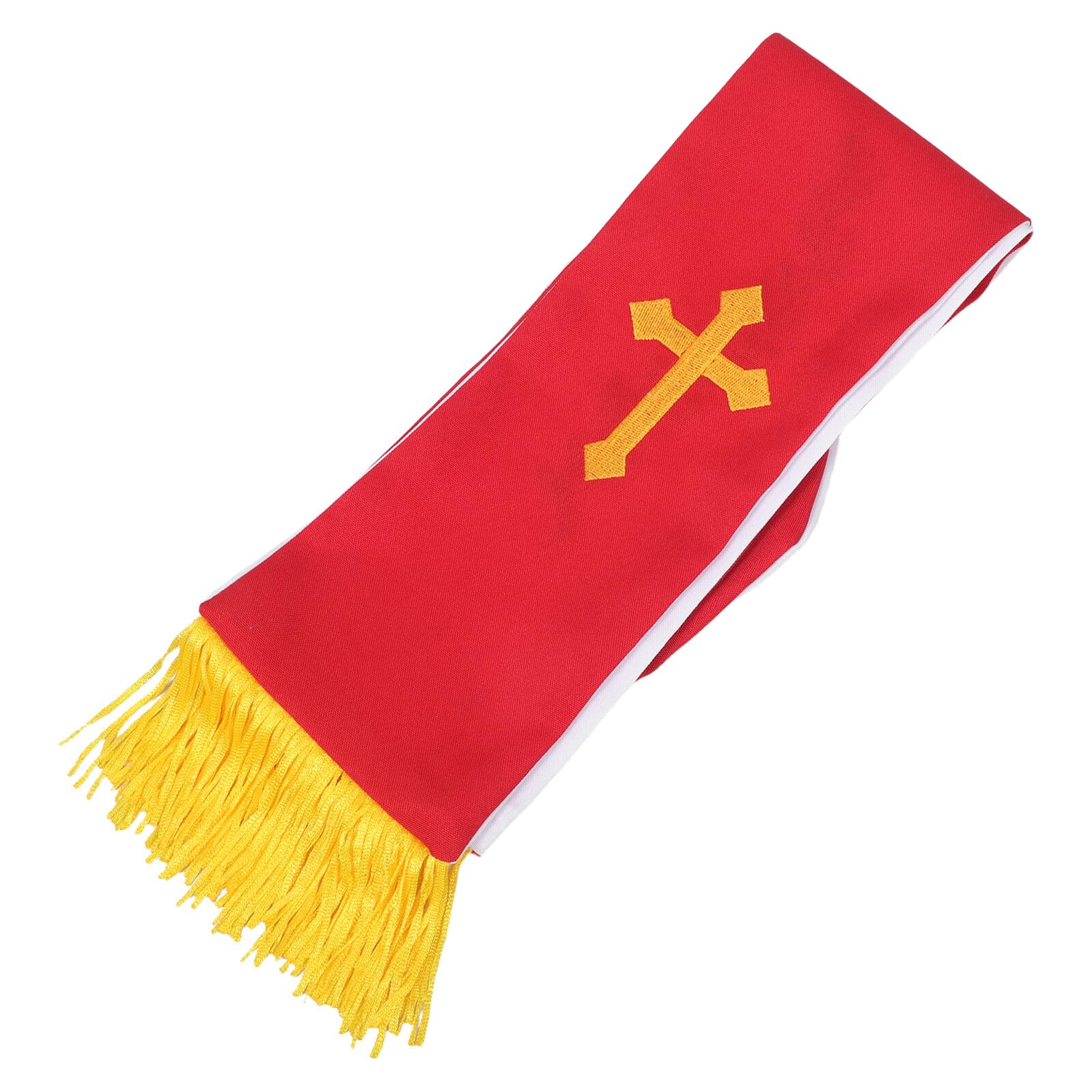 Chal Sacerdotal Bordado con Cruz SHOWERORO Estola de Alta Calidad 8
