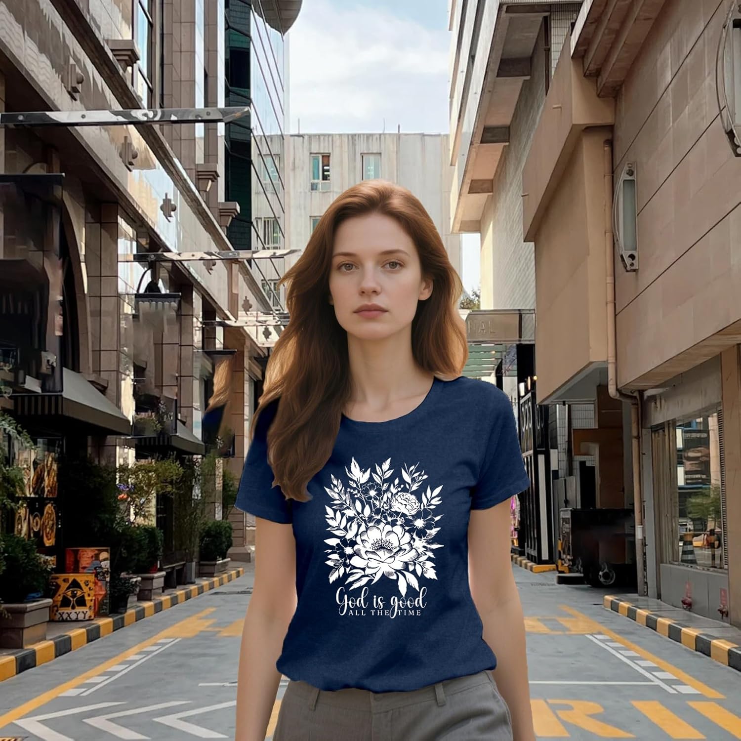 Christian Shirts for Women God is Good T-Shirt Faith Bible Verse Tee Tops - Image 2