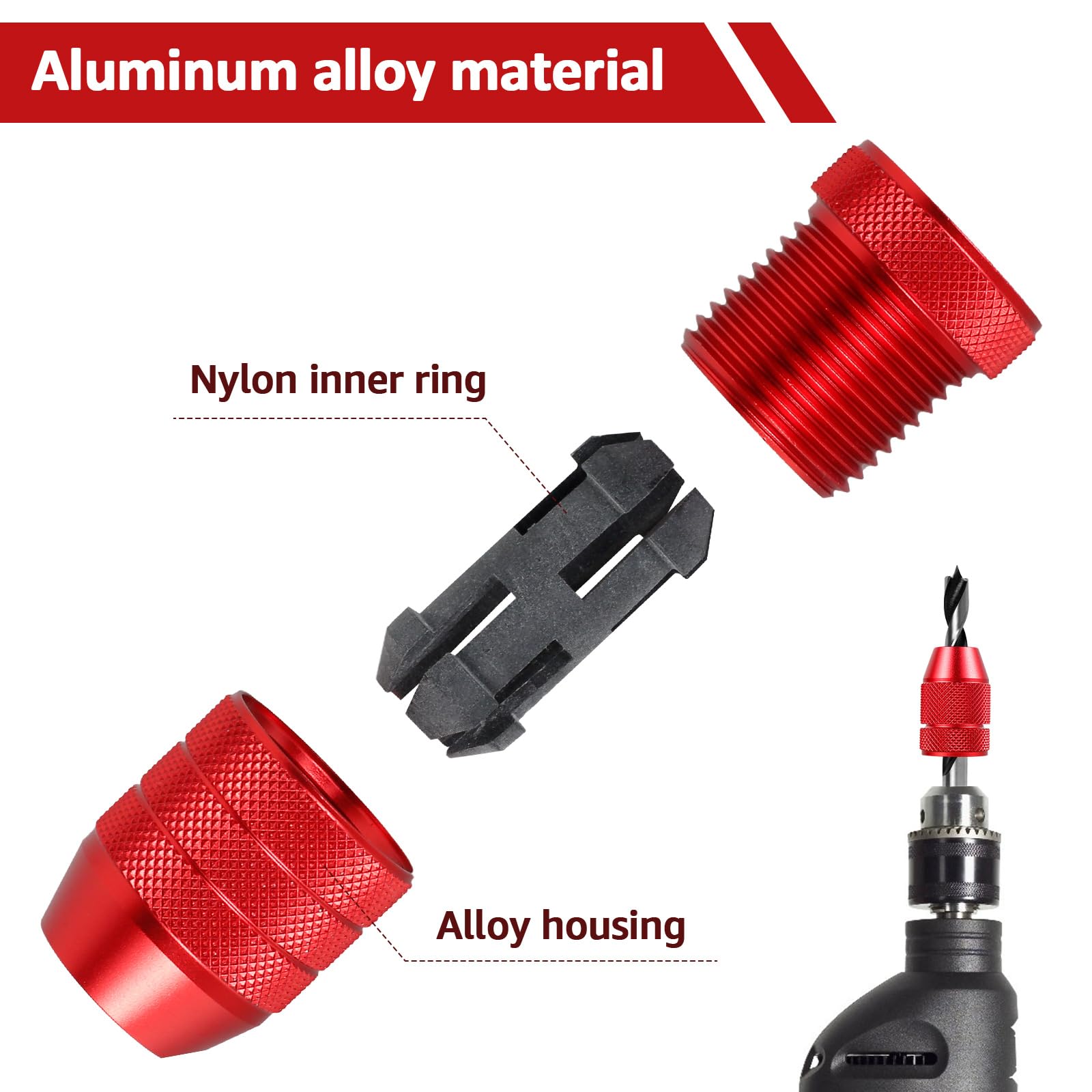 Drill Depth Stop - Adjustable Drill Collar Set -6