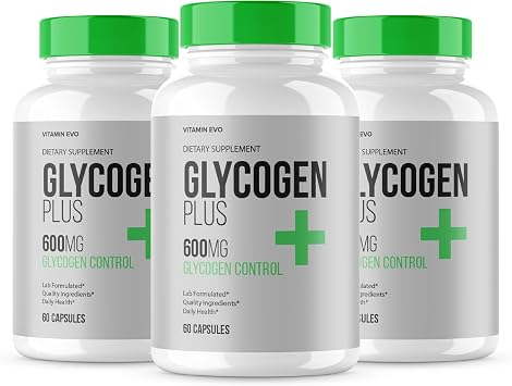 3 Pack Glycogen Plus Capsules, Official Glycogen Plus Advanced Blood Formula Support Supplement Pills, GlycogenPlus All Natural Supplement Capsule, Glycogen+ Pills Health and Wellness 180 Capsules