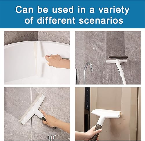 Miniatura 4 de Eyliden Rasqueta de ventana función patentada de colección de agua limpiador de ventanas 2 en 1 espátula de goma de doble cara y esponja de