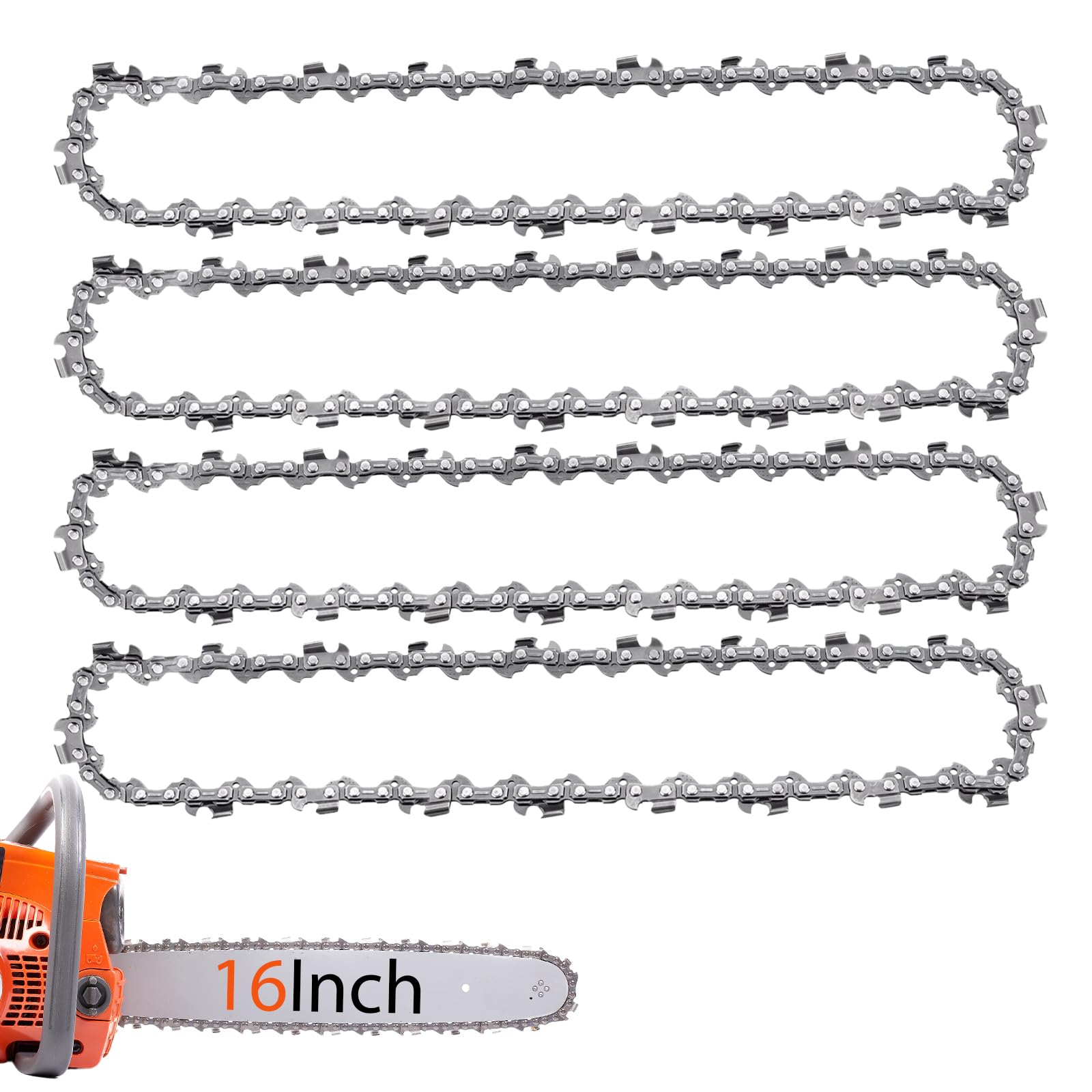 Amazon.co.jp: O-CONN 4パック 16インチ チェーンソーチェーン 3/8