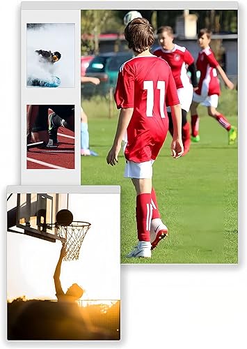 Miniatura 6 de Pantalones de baloncesto juveniles con rodilleras, pantalones de compresión capri 34 para niños de 4 a 16 años