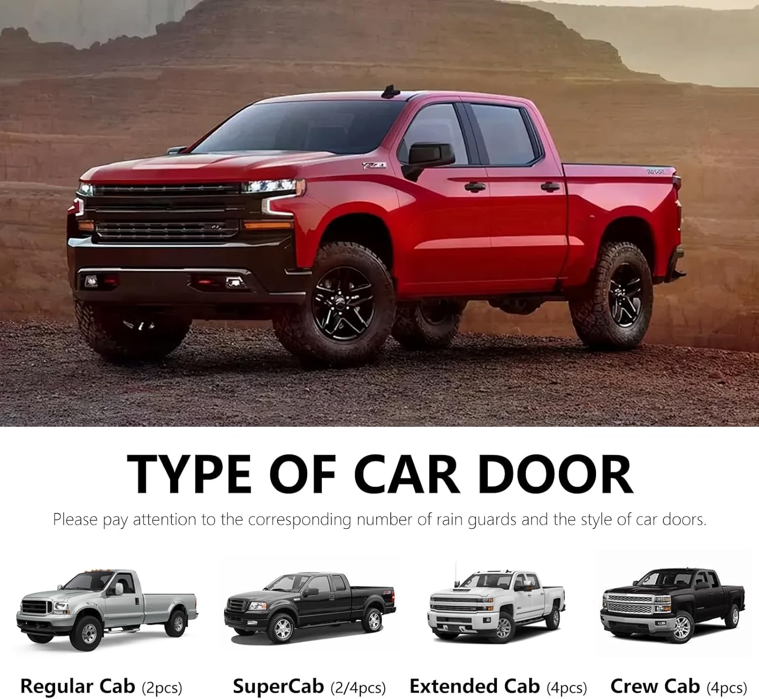 Window Visors Rain Guards for Ford F-150 Super Crew Cab 2015-2024Window Vent Wind Deflectors Visors Shades forFord F-150 Raptor F250/F350/F450/F550 Super Duty Super Crew Cab 2017-2024 Dark Green
