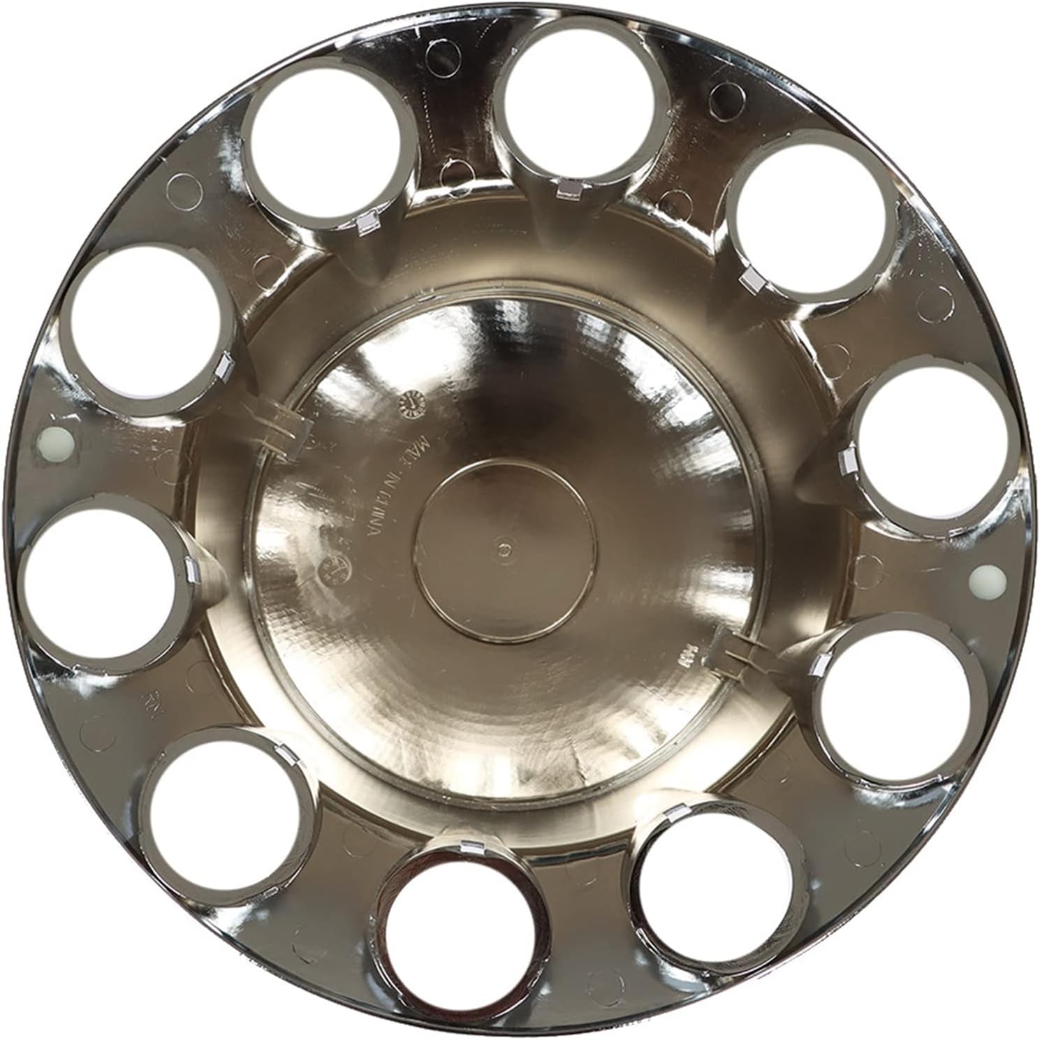 4-Pack Rear Wheel Axle Hub Cover Kit 33mm Nut Covers Chrome Plastic Replacement for Semi-Truck 22.5 in and 24.5 in Wheels