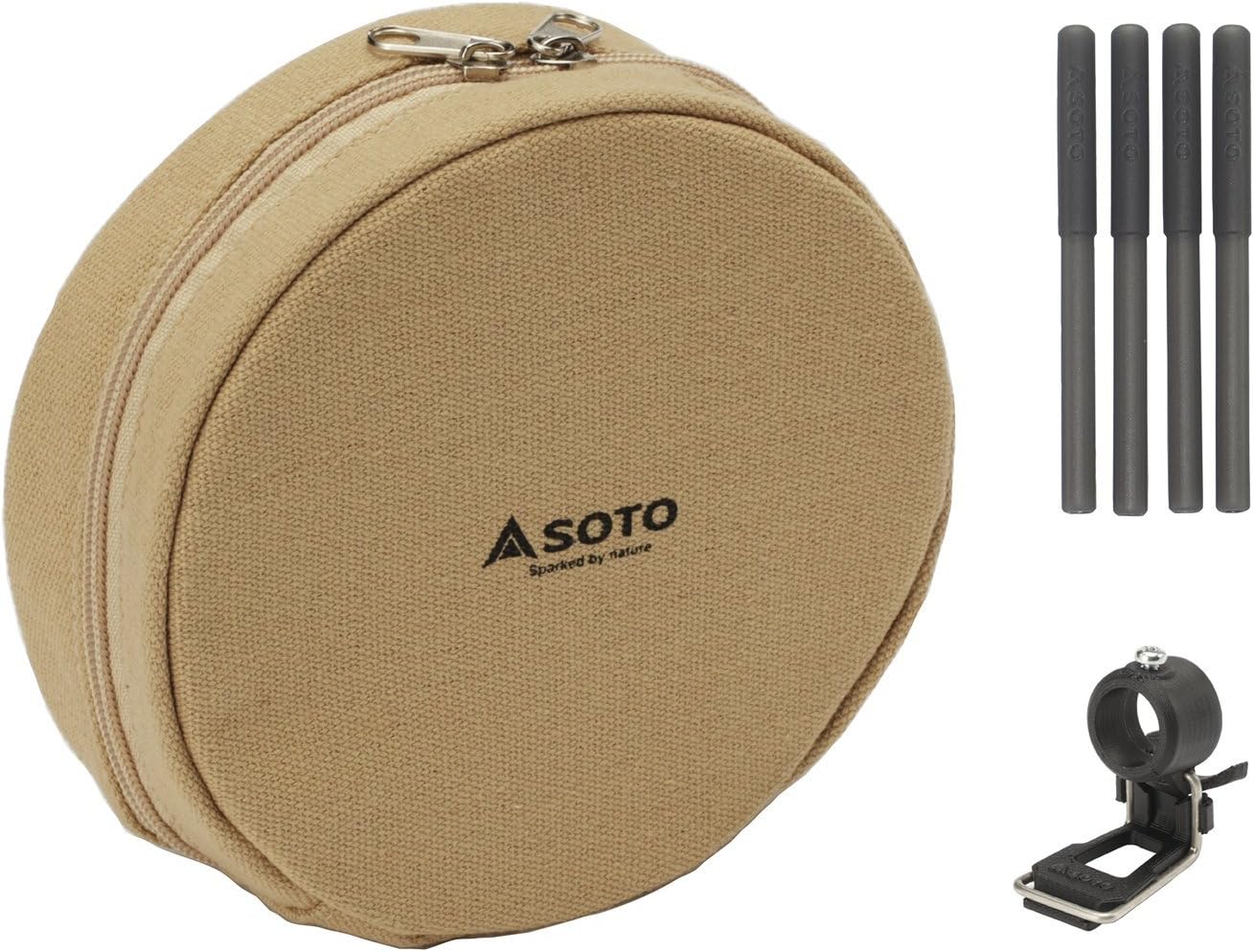 SOTO ST-3104CS Regulator Stove Assist Set (Natural/Amazon.co.jp Exclusive Monotone)