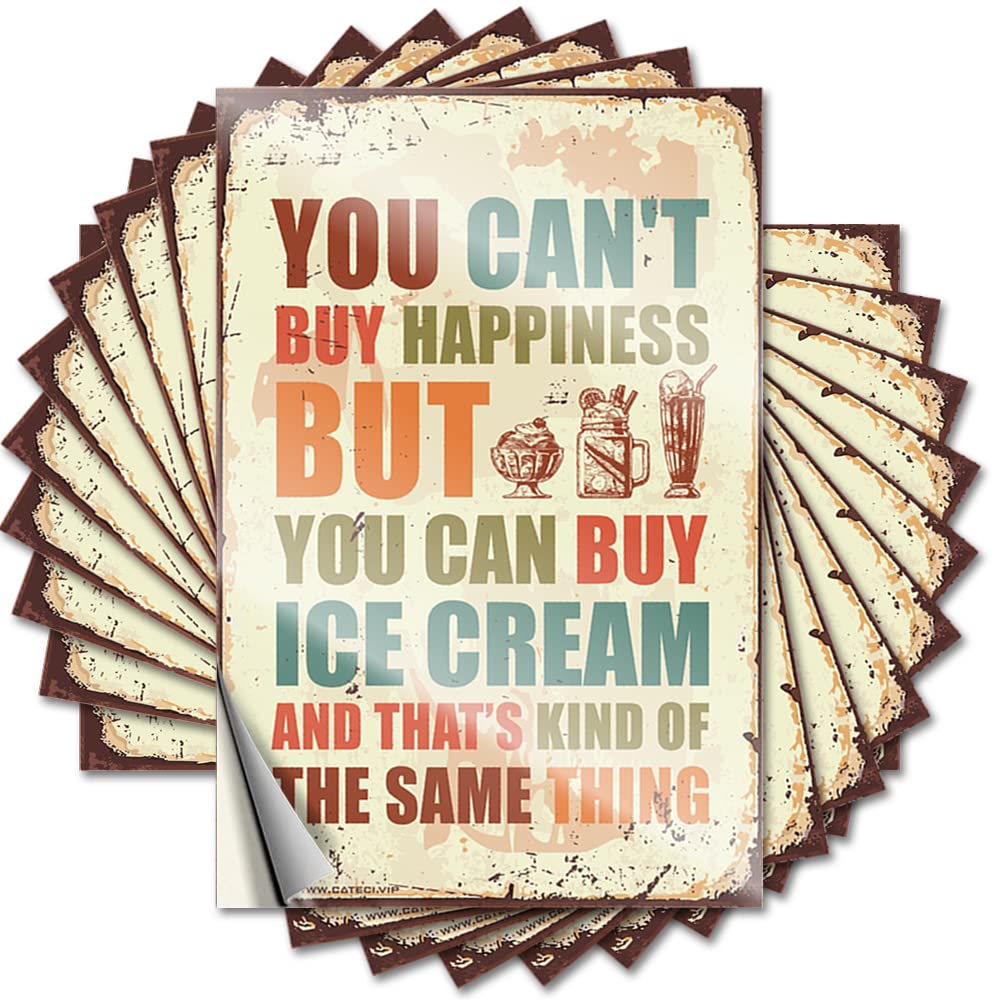 Sticker Books, Microfiber Wall You Can't Buy Happiness But You Can Buy Ice Cream | Cool(6X9CM)