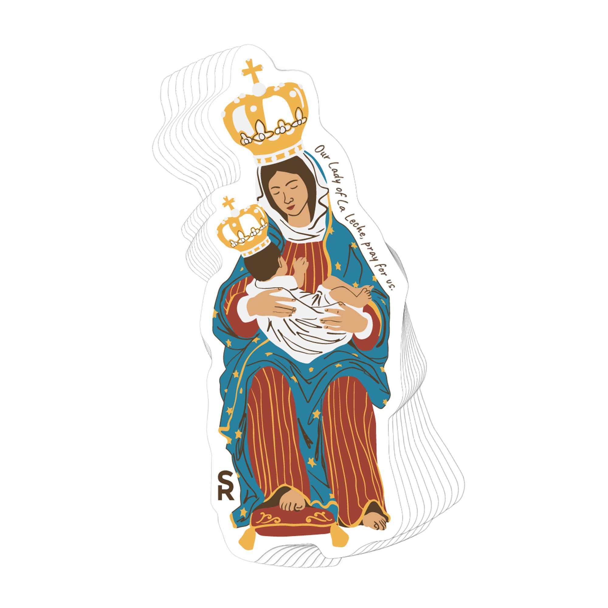 Sticker Notre Dame de La Leche : l'autocollant vinyle qui résiste à l'eau des gourdes