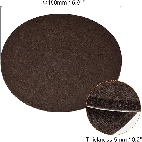 Miniatura 2 de uxcell Almohadillas de fieltro para muebles, 5.906 in de diámetro autoadhesivas, antideslizantes, antiarañazos, redondas, almohadillas de fieltro