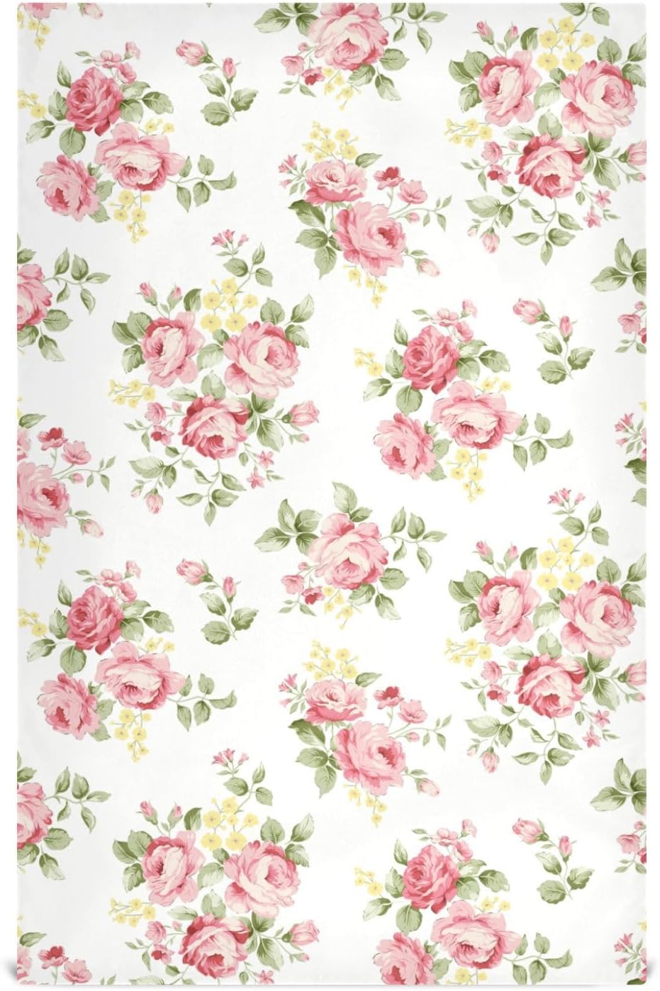 senya Flower Kitchen Towels 4 Pack, Pink Rose Flower Floral Dish Towels Dishcloth 18x28 Inch for Kitchen Household Cleaning - Image 2