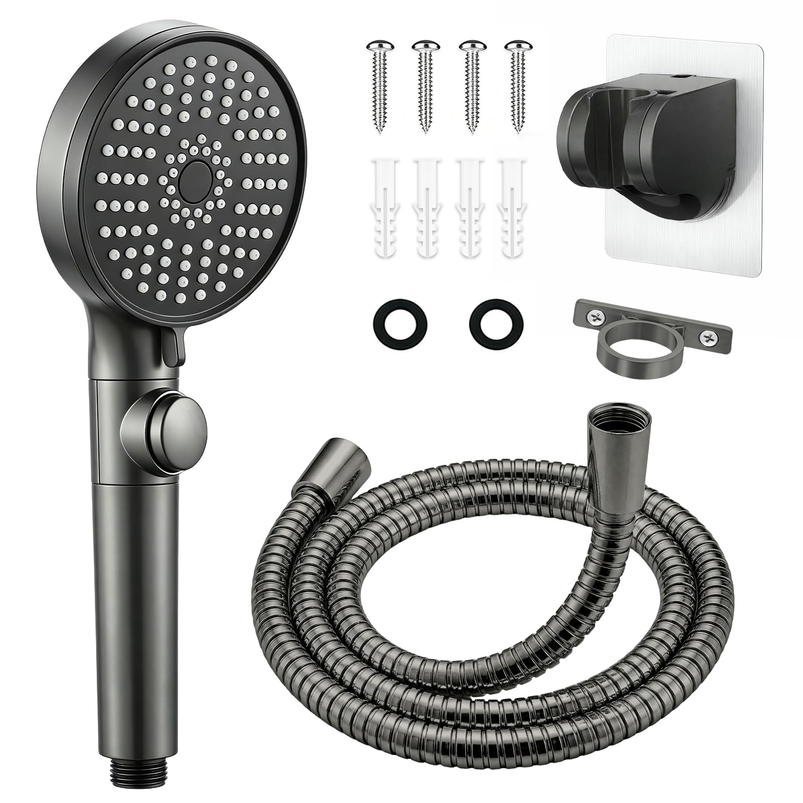 Photo 1 of ECOHARV RV Shower Head with Hose, 5 Modes, Gray