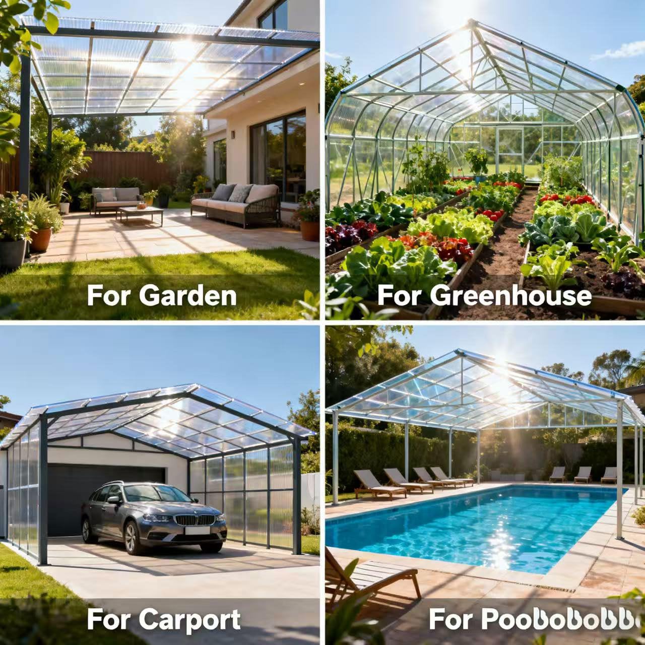 Plaque Polycarbonate Transparent Enroulable 1 mm Épaisseur Anti UV Résistante Aux Chocs Protège Des Rayons Du Soleil Idéale Pour Serre toiture De Jardin Abri De Voiture Véranda(Size:1x9m,Color:1mm)