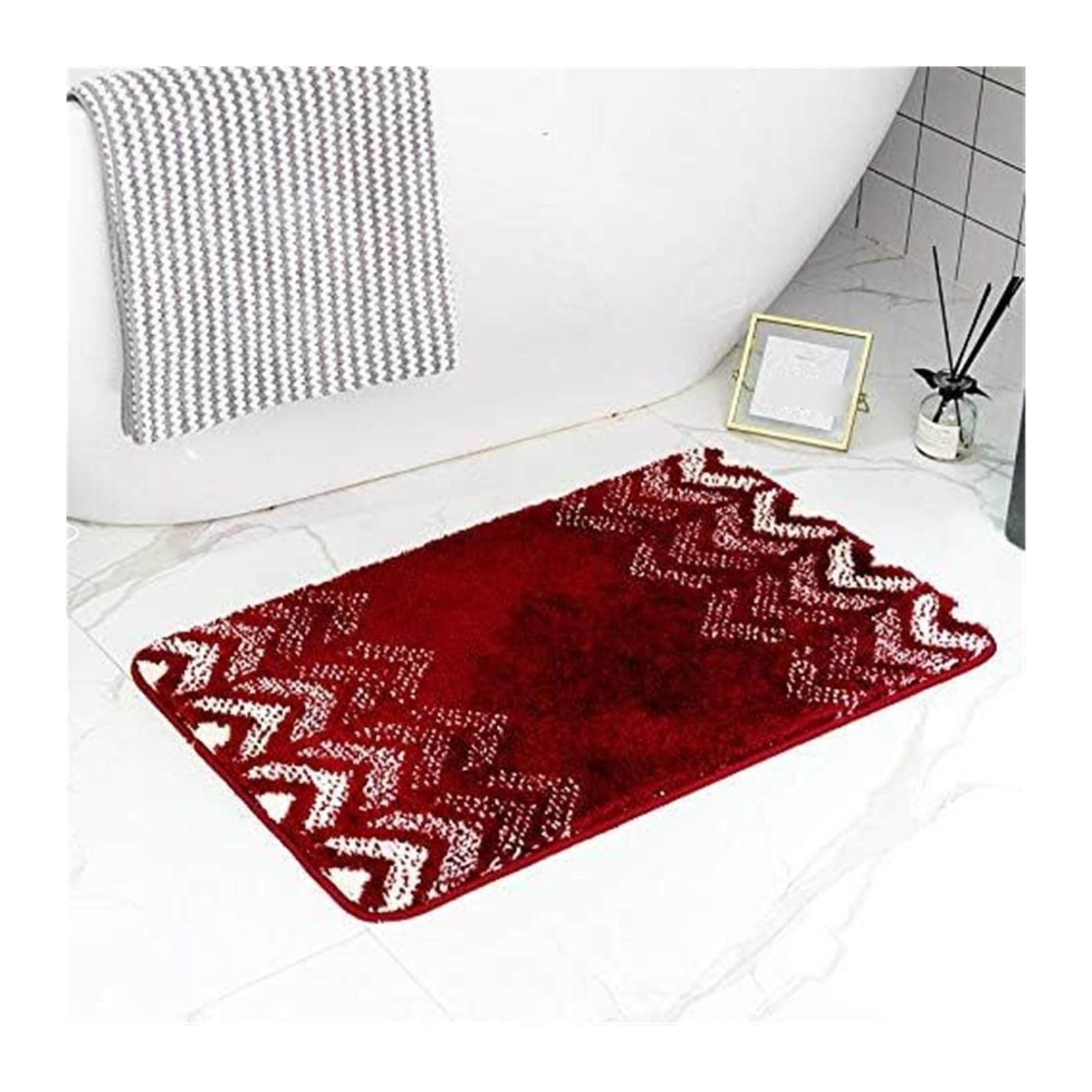 Tapis de bain antidérapant grand confort pour entrée de douche moderne