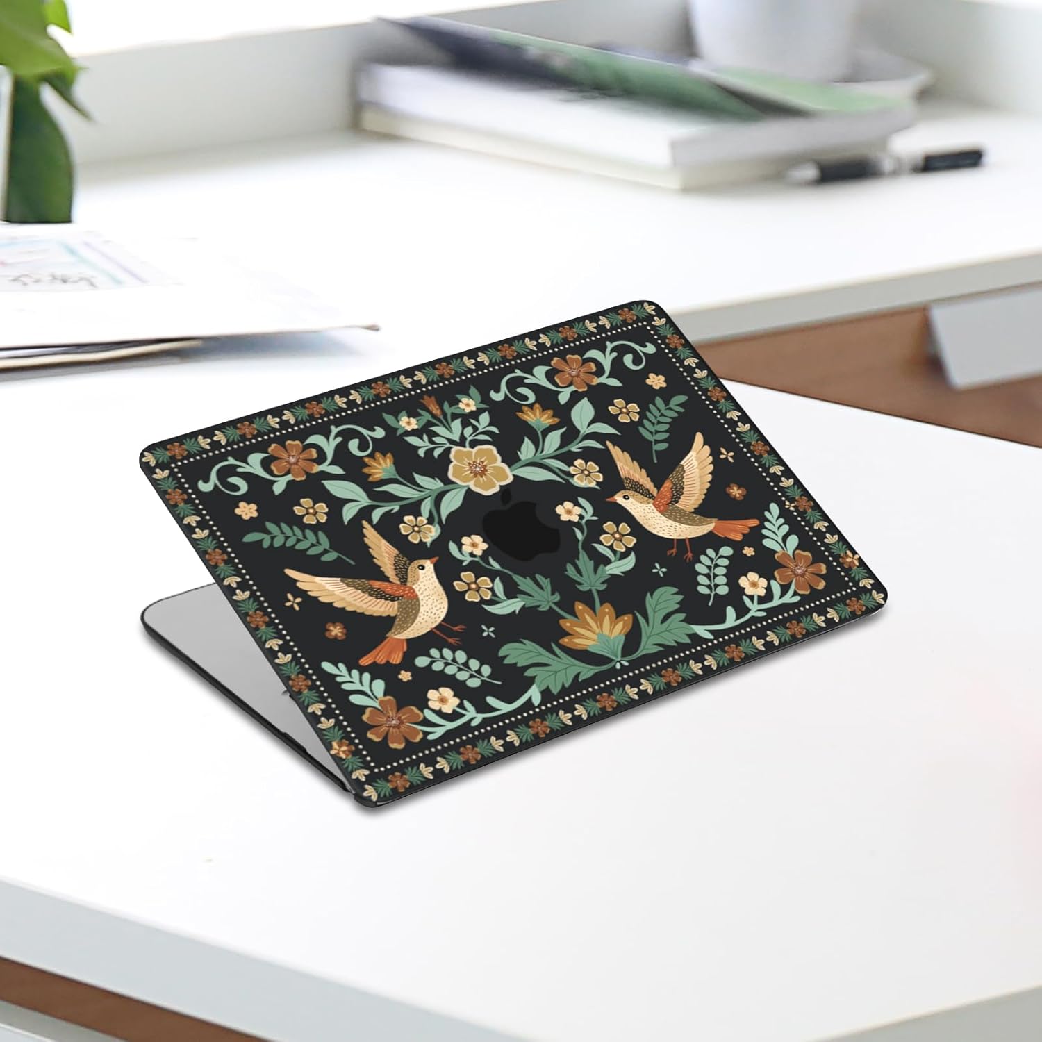 MOSISO Compatible with MacBook Air 13 inch Case 2026 2025 2024-2022 M4 A3240 M3 A3113 M2 A2681, Retro Bird Lace Plastic Hard Shell&Keyboard Cover&Screen Protector for MacBook Air 13.6 inch Case, Black - Image 7