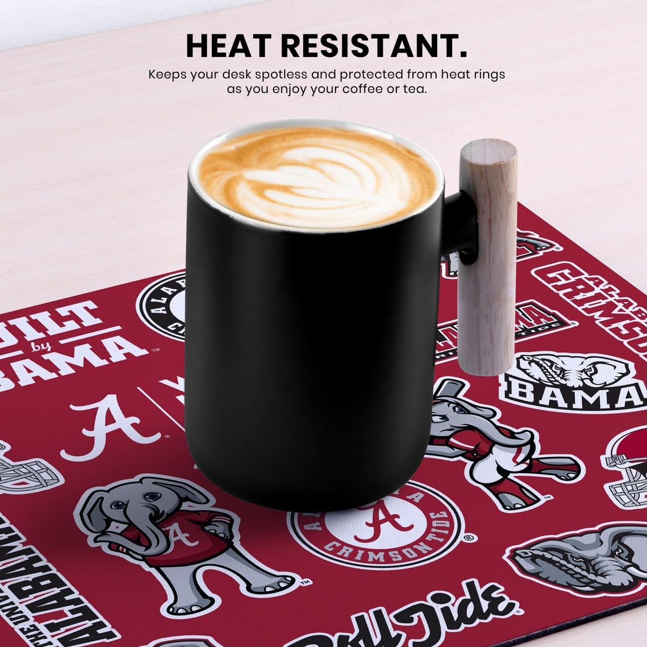 Head Case Designs Officially Licensed University of Alabama UA Collage The University of Alabama 9.84 x 11.81 x 0.12 inches (250 x 300 mm) - S Gaming Office Desk PC Keyboard Mouse Mat Pad - Image 6