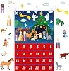 Yexiya Christmas Nativity Advent Calendar 2025 Felt Advent Wall Hanging Craft Calendar with 24 Ornaments Pockets Felt Ornaments Home Decoration for Kids Adults, Countdown to ChristmasStylish