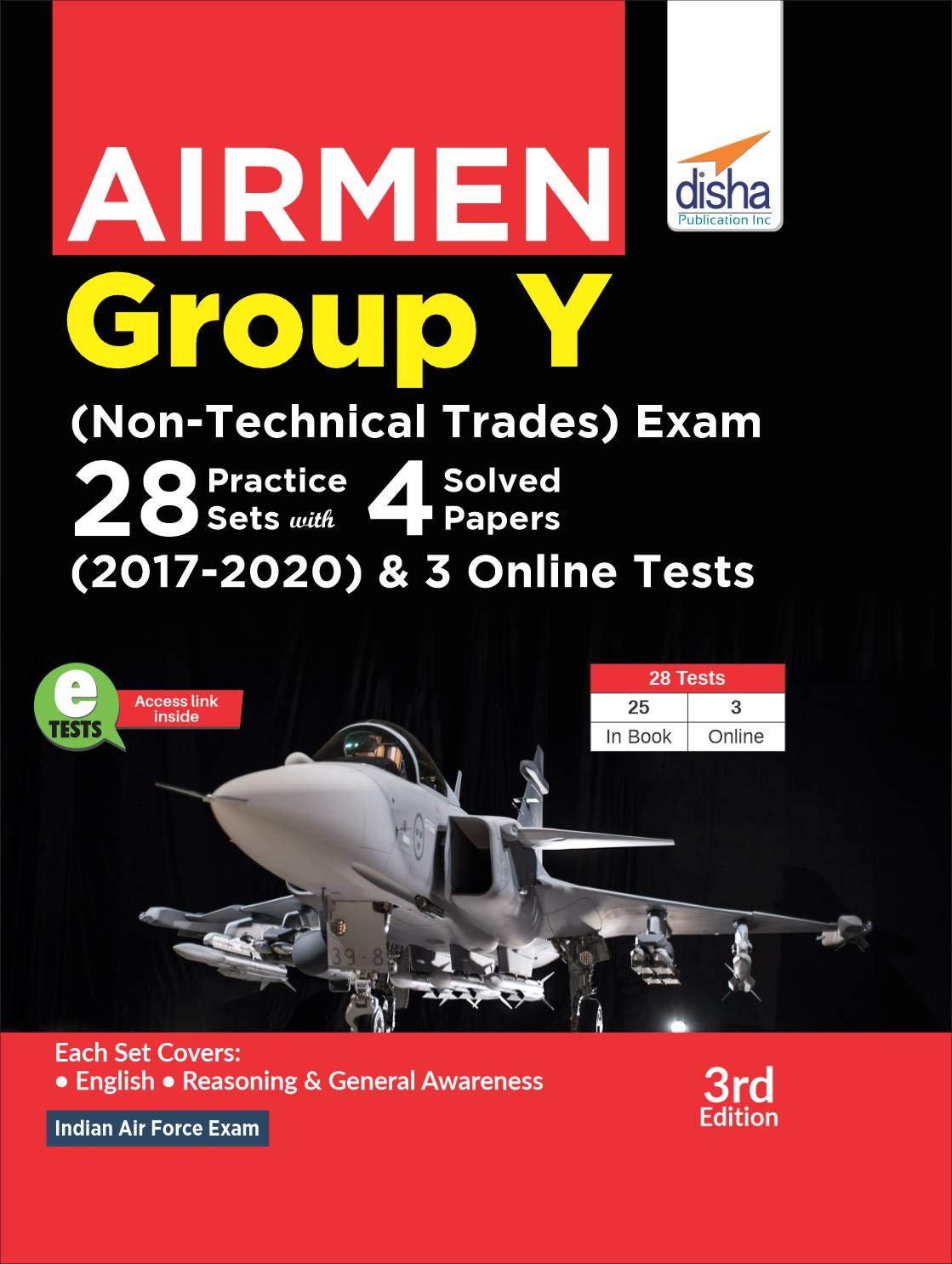 Airmen Group Y (Non-Technical Trades) Exam 28 Practice Sets with 4 Solved Papers (2017 - 2020) & 3 Online Tests 3rd Edition