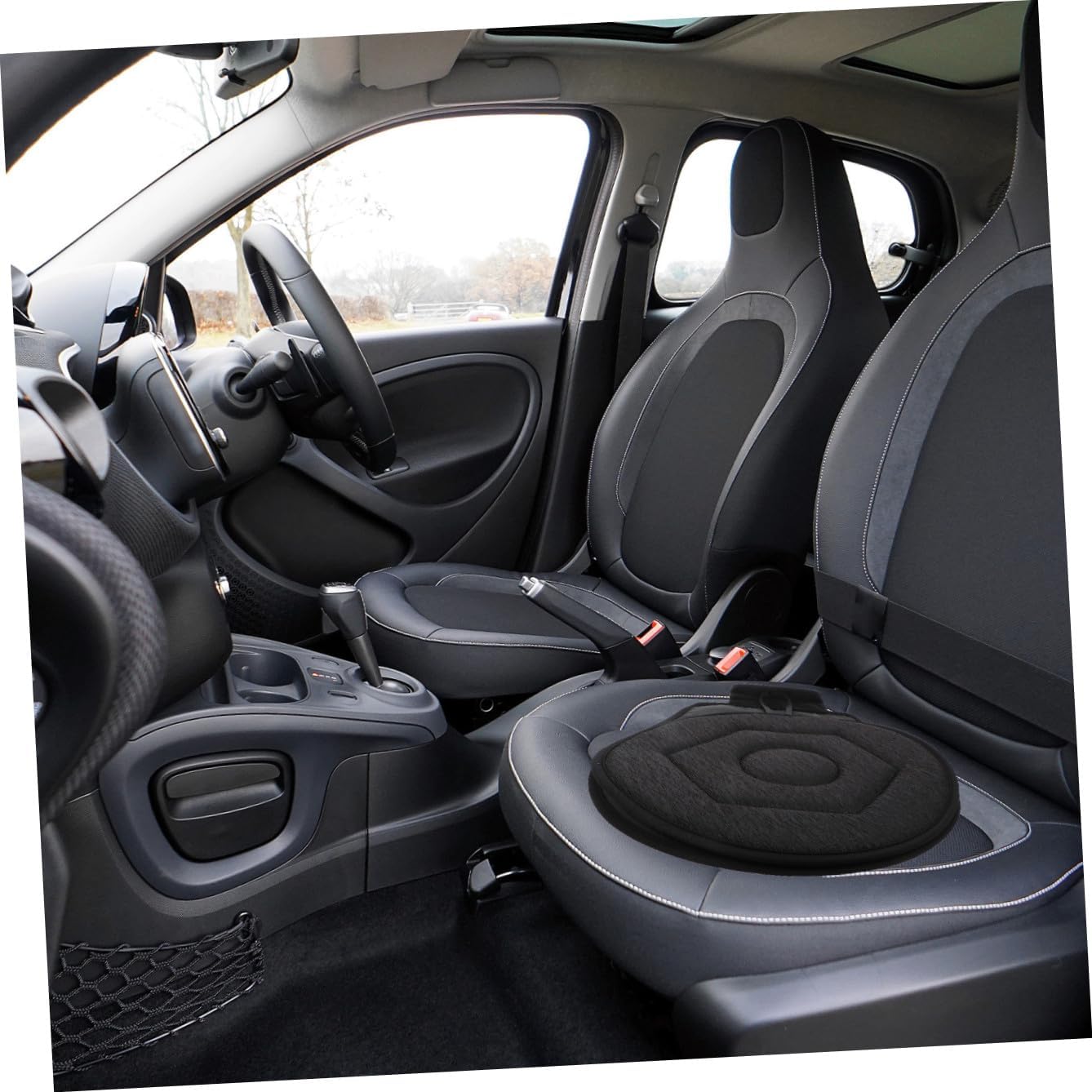 OUNONA Swivel Car Seat Cushion Rotating Seat Pad for Office Chair Non-Slip Back Support