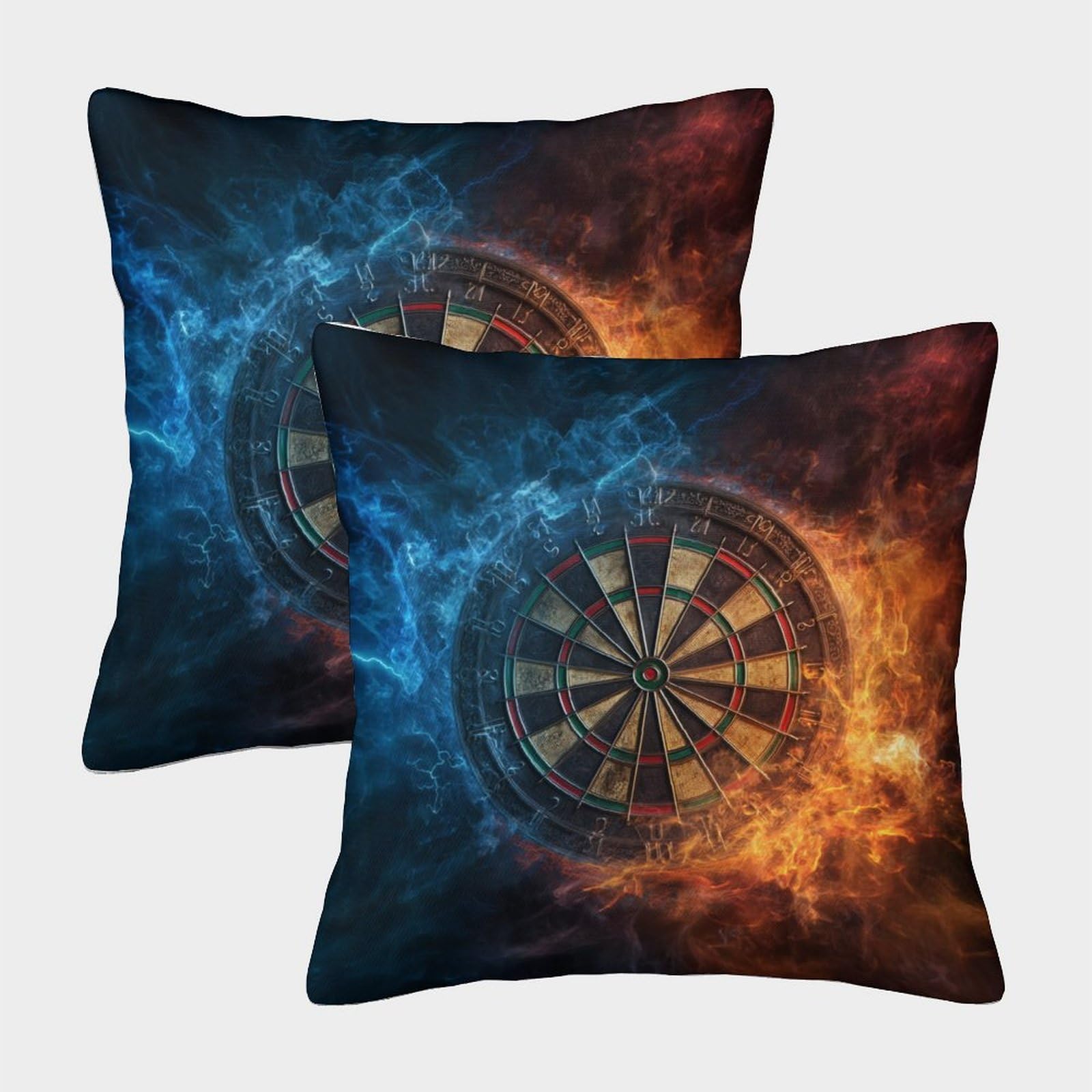 QFVANSIYO 3D Printed Flame Dart Design Pillowcase Microfiber Bedroom Decor Dart Pillow Cover Soft Breathable for Home 50x50cm