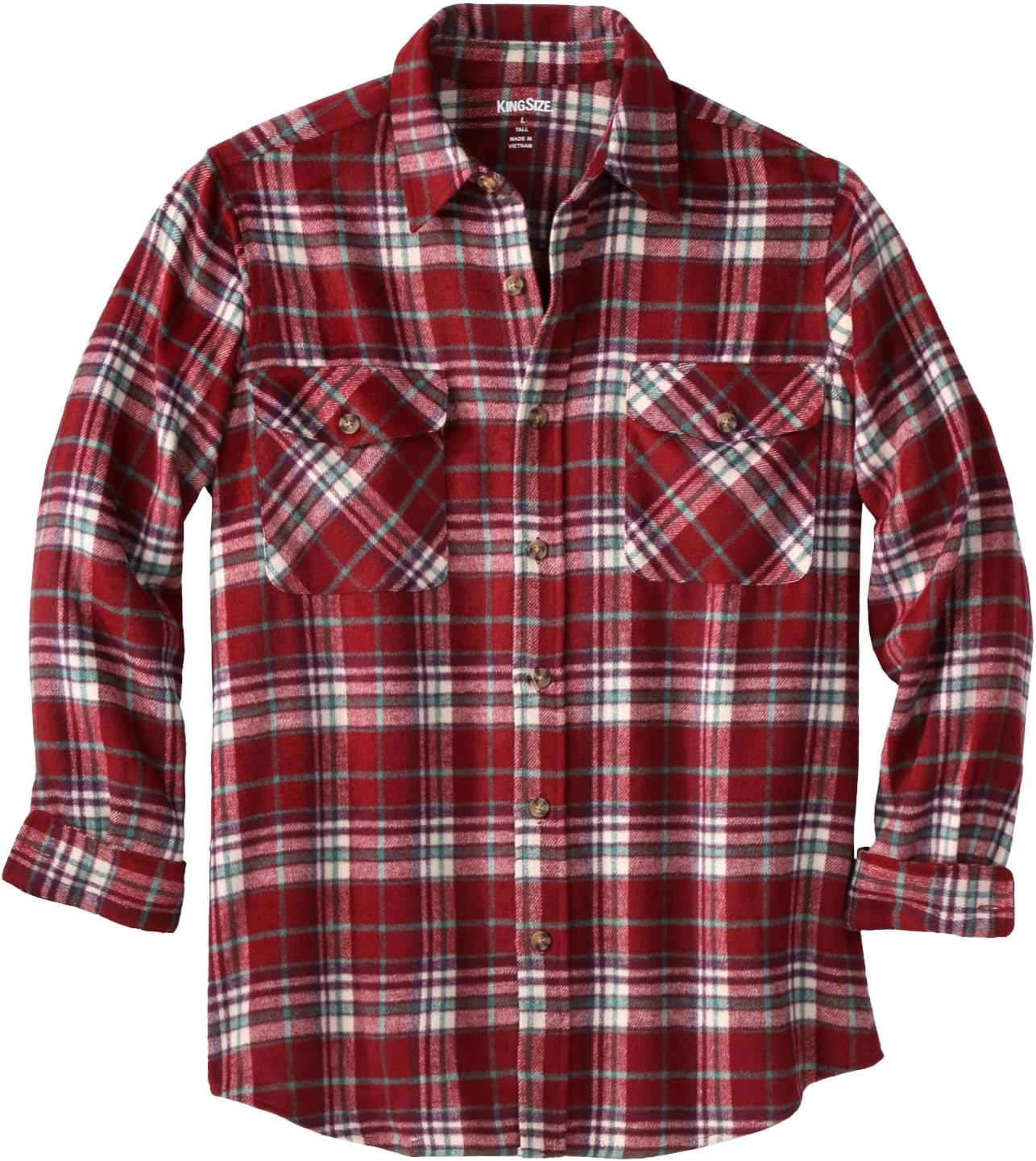 KingSize Men's Big & Tall Tall The Brawny Flannel