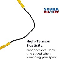 Vista 4 de Scuba Choice 3/8" Rubber Hand Pole Spear Sling, 28-3/8" Long – Durable, High-Performance Spearfishing Tool, Lightweight & Compact Design for Easy