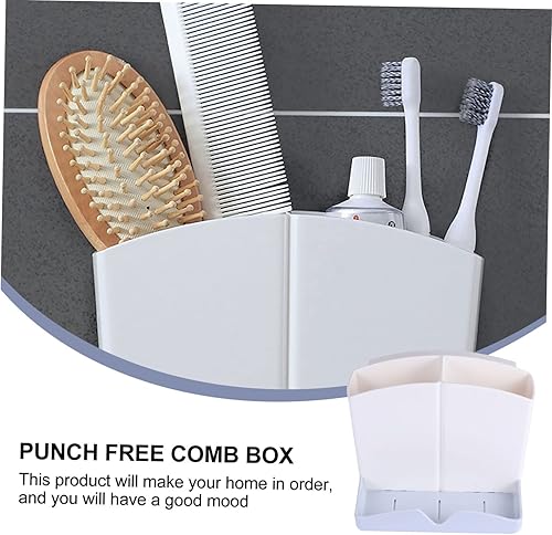 Miniatura 6 de Zerodeko Estante de baño para cepillo de dientes, soporte para cepillo de dientes y pasta de dientes, estante para inodoro, cepillo de dientes