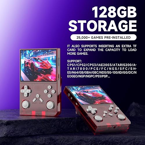 Miniatura 2 de Consola de juegos portátil retro R40 - 128 GB con 25 K+ juegos, pantalla IPS de 3.5 pulgadas, batería de 3000 mAh consola portátil de videojuegos