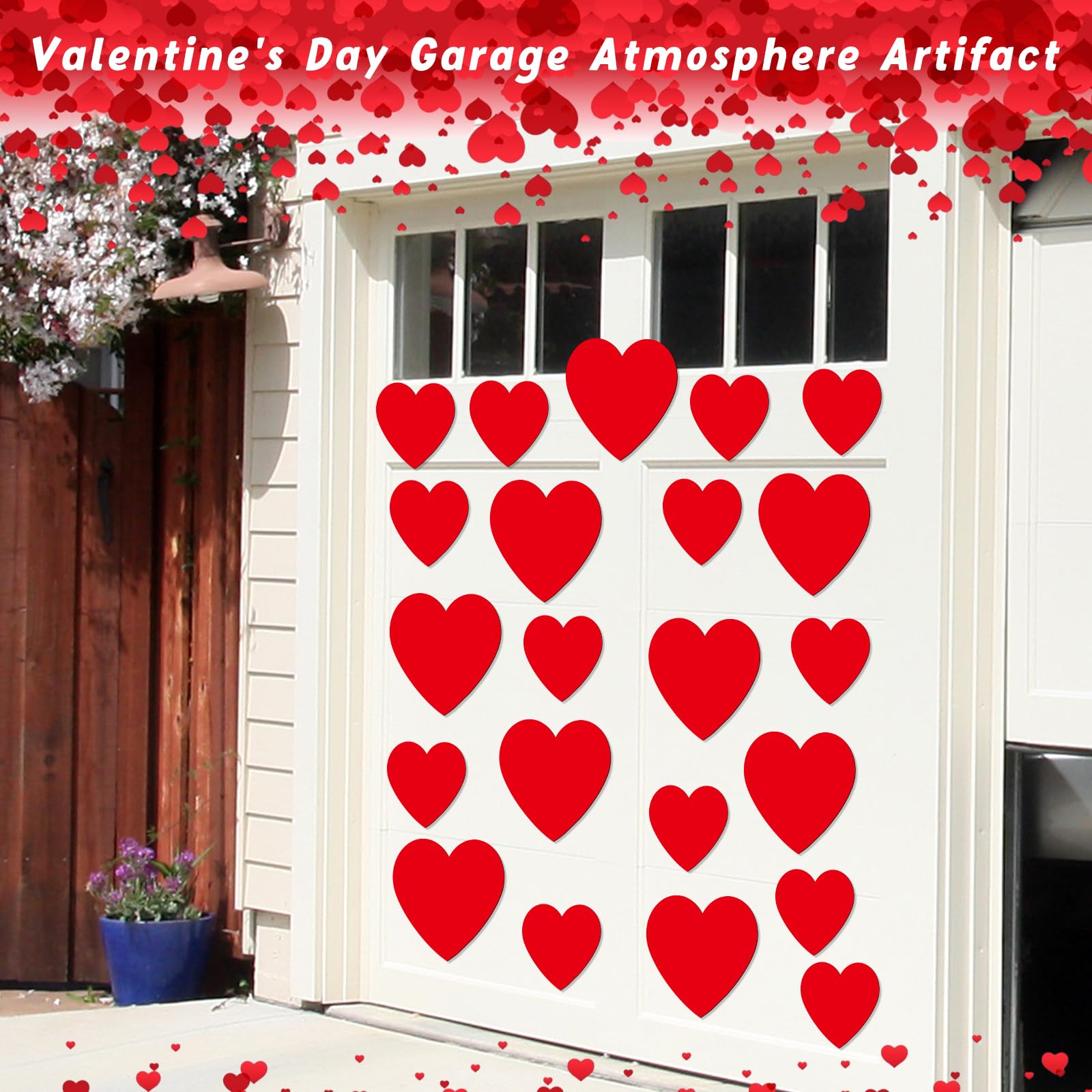 Ferraycle 30 Pcs Valentines Day Garage Door