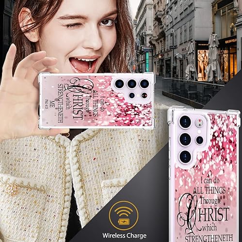 Miniatura 6 de Compatible con Samsung Galaxy S23 Ultra - Funda transparente para mujeres y niñas, diseño de funda de teléfono transparente de diseñador
