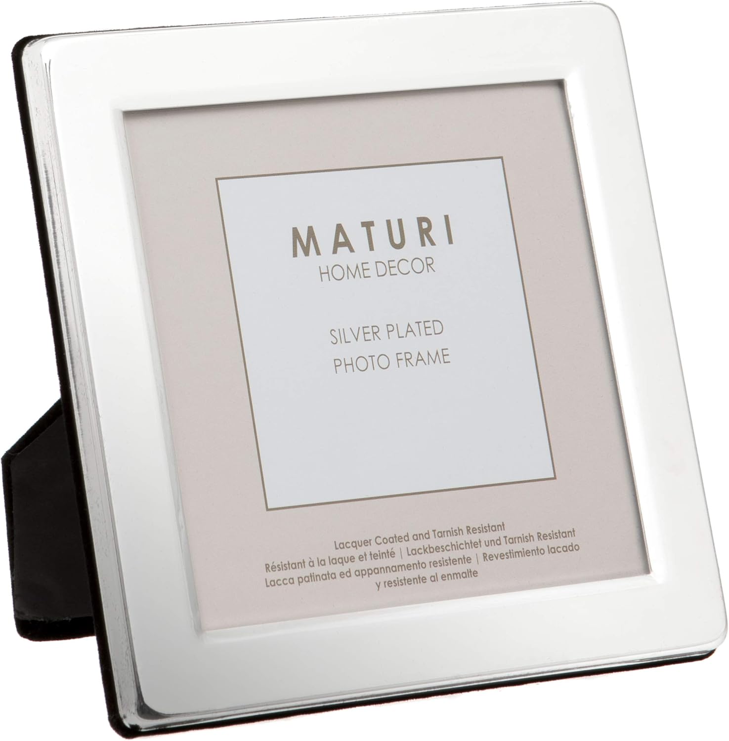Maturi Silver Plated Photo Frame - Flat Edge Finish 4 x 6-inch (10 x 15cm)