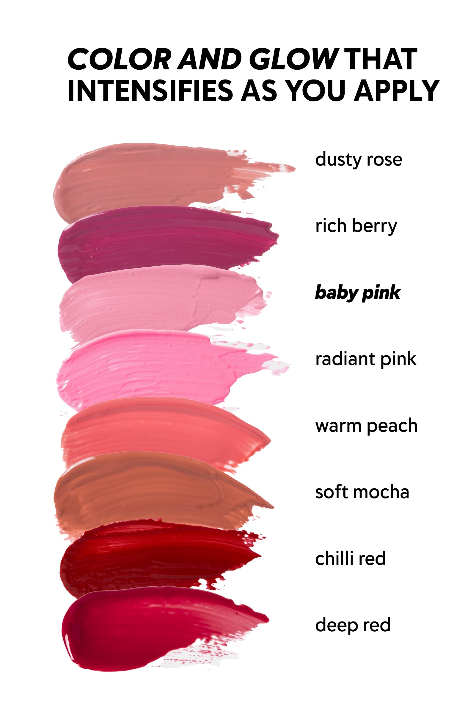 Cream Co. Allık Ruj Göz Farı Glow Tint Baby Pink, Nemlendirici Makyaj, 508 Pastel Pembe, Hyaluronik Asit Peptit