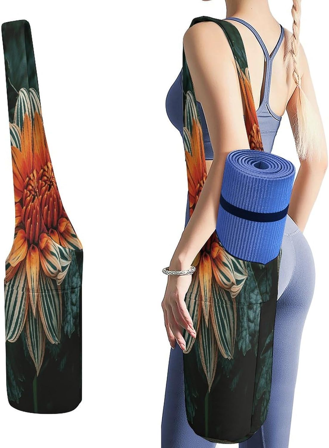 Bright Glaze Color Canvas Yoga Mat Bag Pilates Bag