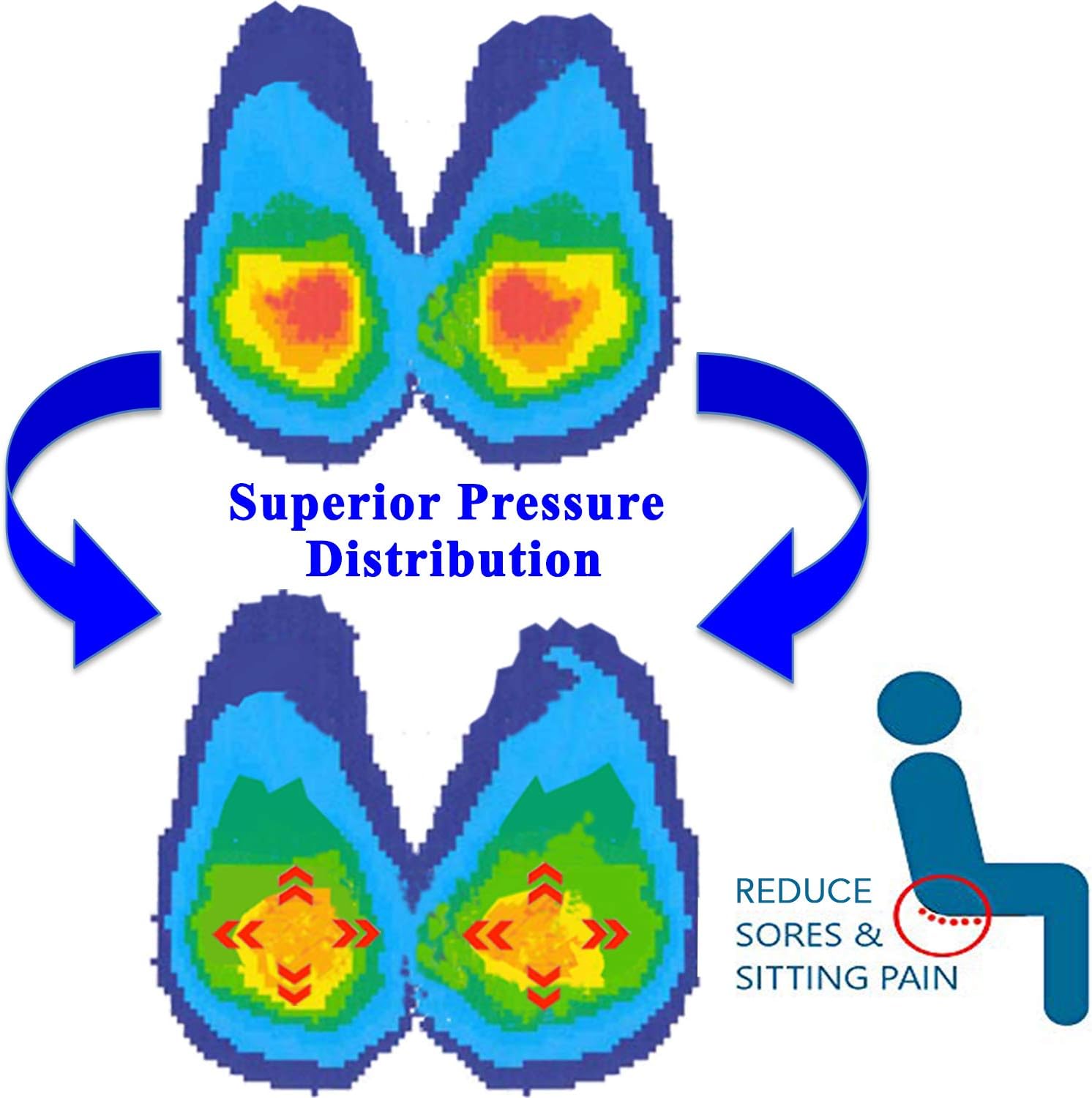 Get Cheap Price Medokare Comfortable Wheelchair Seat Cushion - Wheelchair Seat Cushions for Pressure Relief, Wheelchair Cushion Sciatica Pillow for Sitting, Pain Relief Seat Cushion for Office Chairs