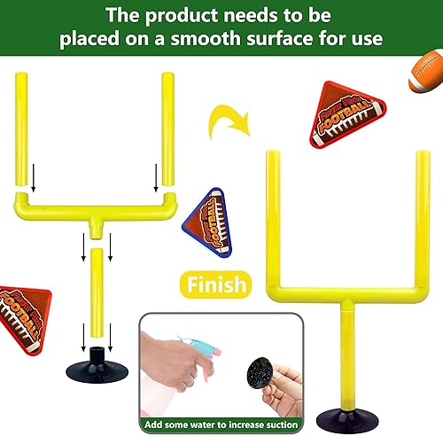 Miniatura 3 de 20 piezas de mini juegos de fútbol amarillo mini juegos de mesa con pelotas de fútbol de espuma, poste de portería y tarjetas, juguetes para los