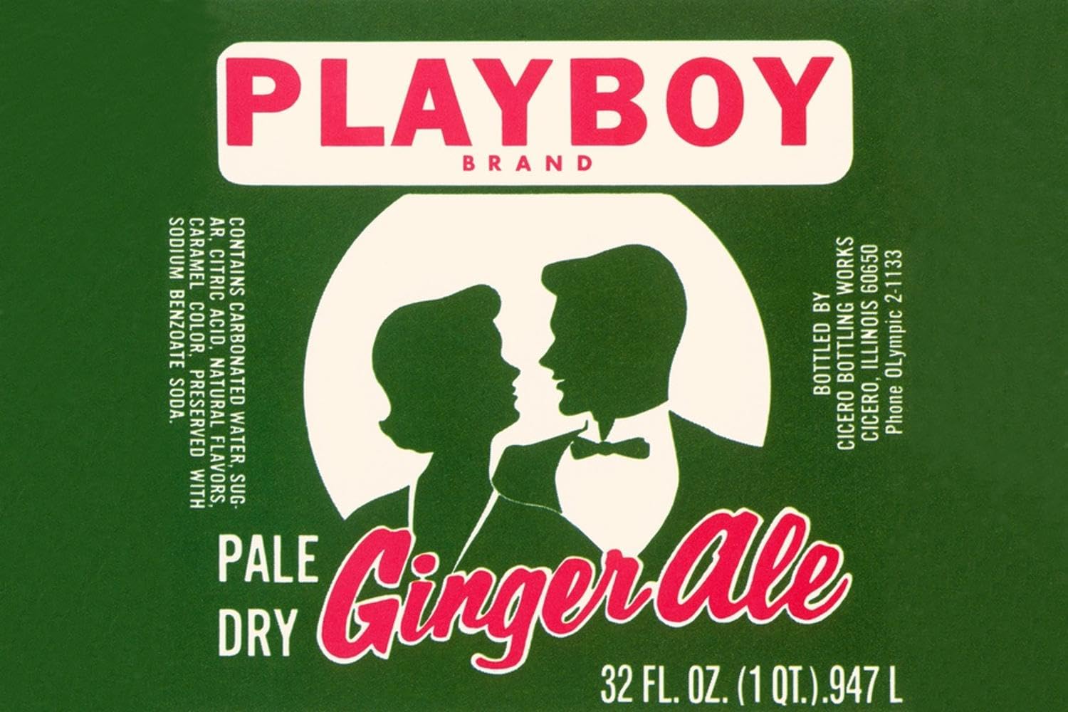 Wall Art Print Playboy Ginger Ale, 18" x 12"