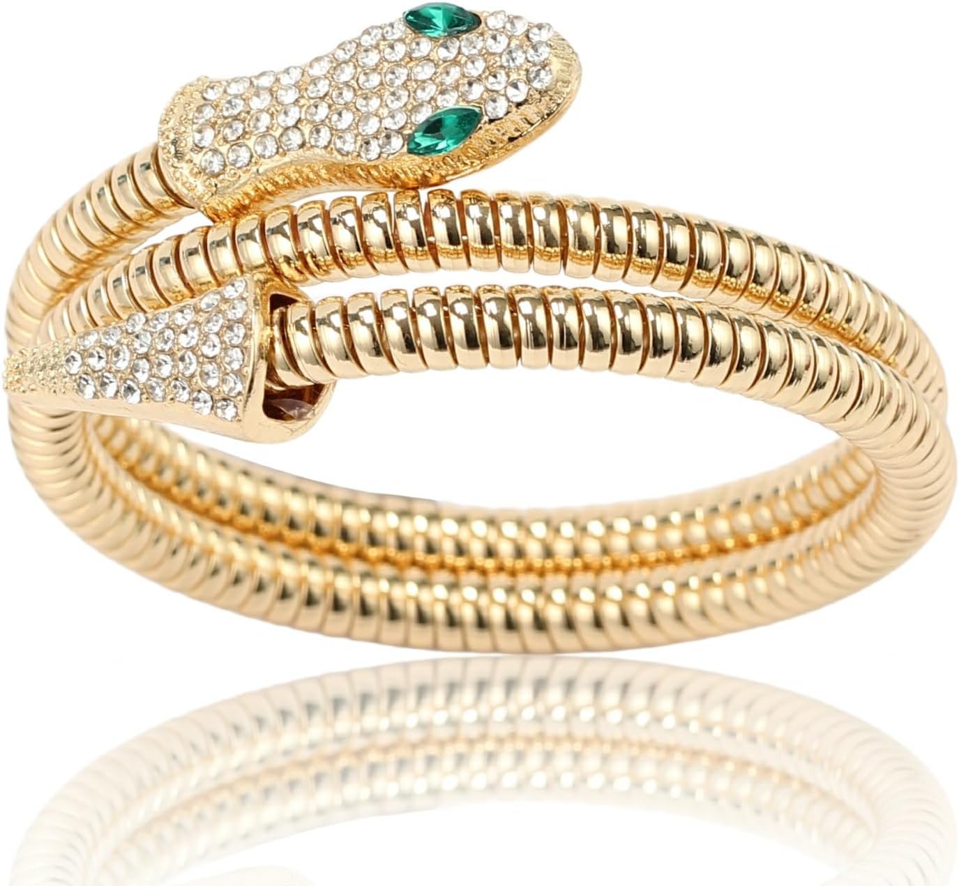 Gold Color Crystal Rhinestone Snake Necklace Bracelets Set for Women Metal Choker Collar Chunky Statement Animal Necklace Jewelry - Image 8