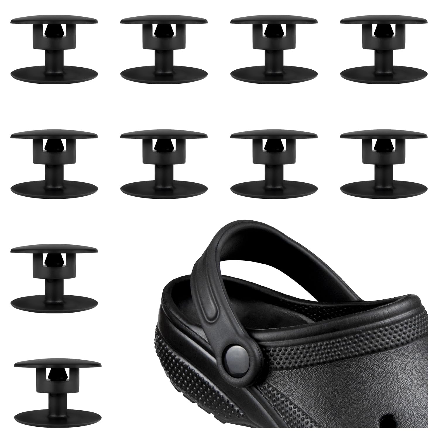 10 Sets Replacement Rivets for Croc Classic Clogs Strap Button Shoe Parts Repair Kit
