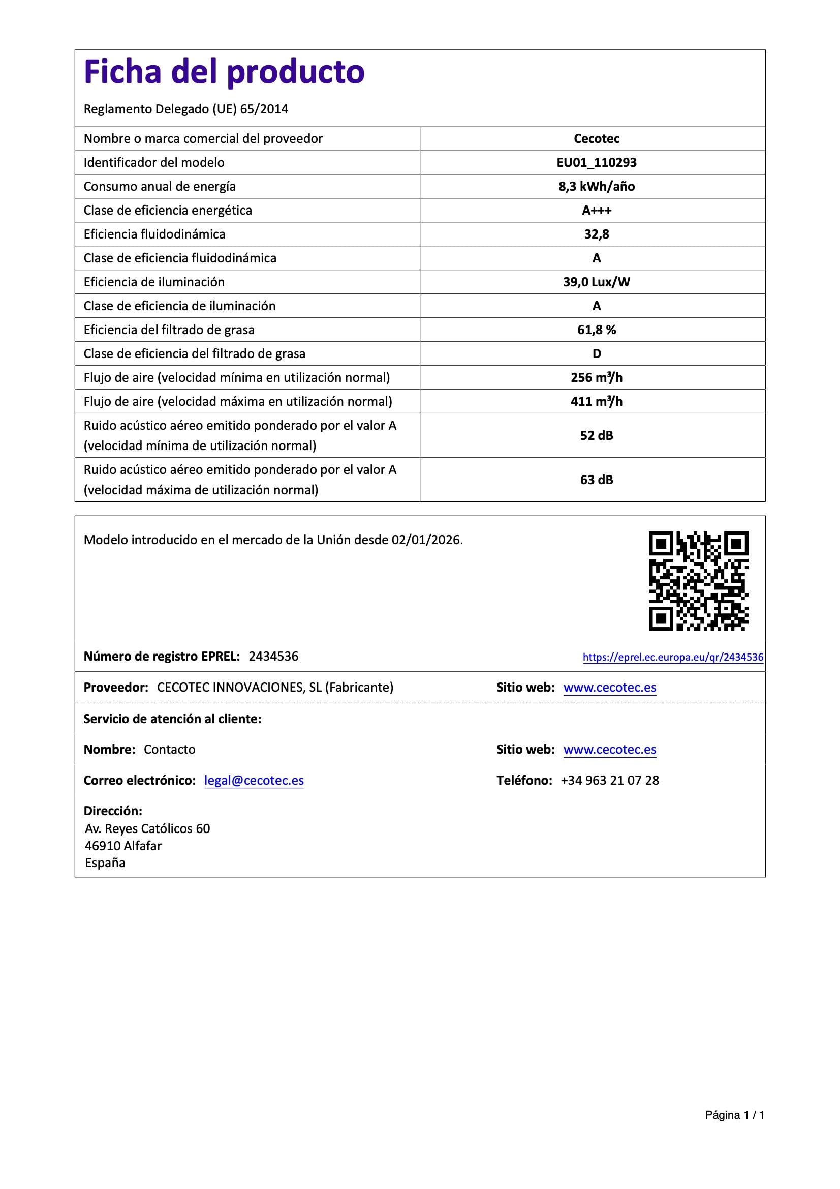 Cecotec Hotte Aspirante Pyramidale 70 cm Bolero Flux PT 704400 Black A+++. Verre Frontal Noir, Aspiration 449,5 m³/h, Commande Tactile Invisible, Fonction Booster, Filtres Lavables, Classe A+++ - 3