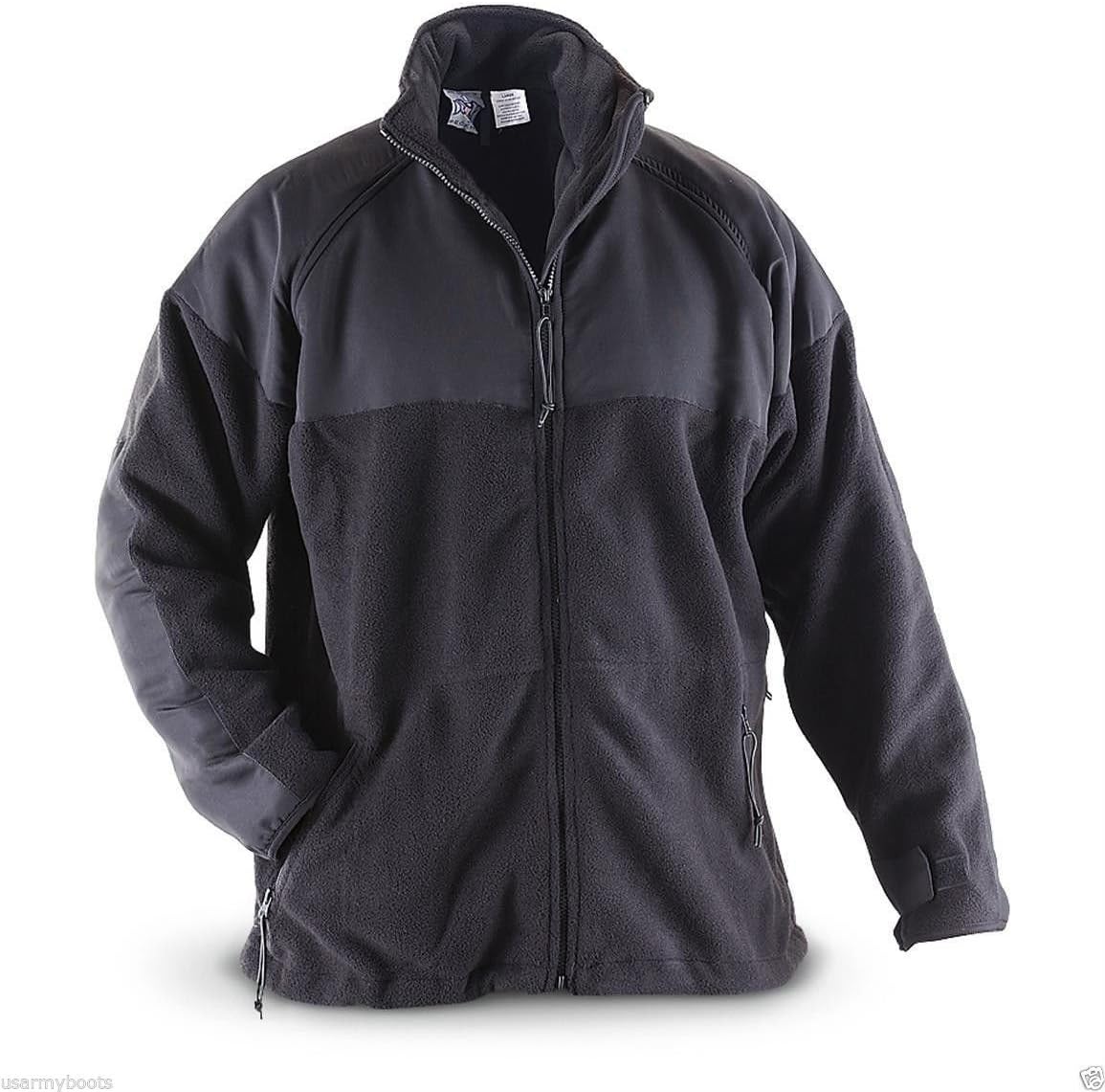 US Military Men's Polartec 300 Fleece Jacket, Black, M, Medium